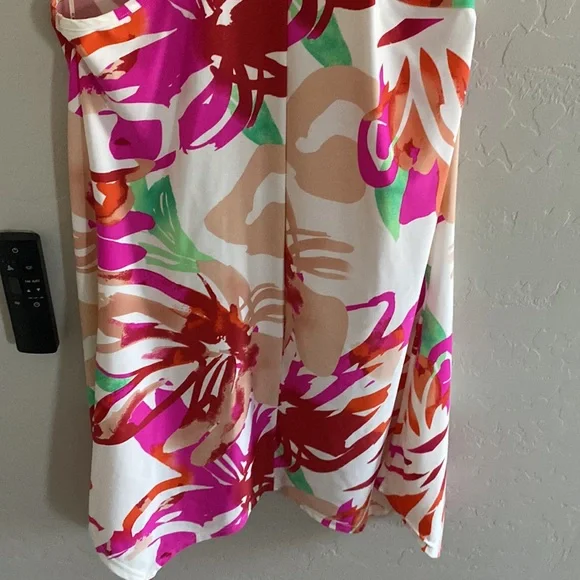 Aryeh Floral Sleeveless Asymmetrical Short Tank Dress Size Small - Picture 9 of 12